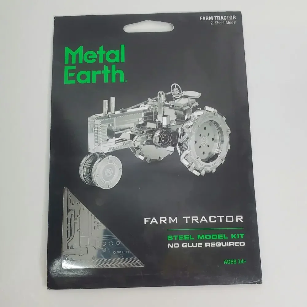 Metal earth model 3d cut steel model the farm tractor gift